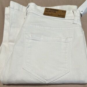 Kensie Vintage Luxe White Denim High Rise Flares NWT 29/8 White